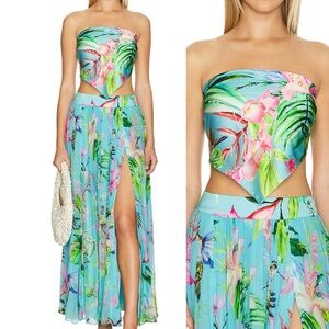 Brand New- ROCOCO SAND Scarf Top & Maxi Skirt in Turquoise 🌺🦋